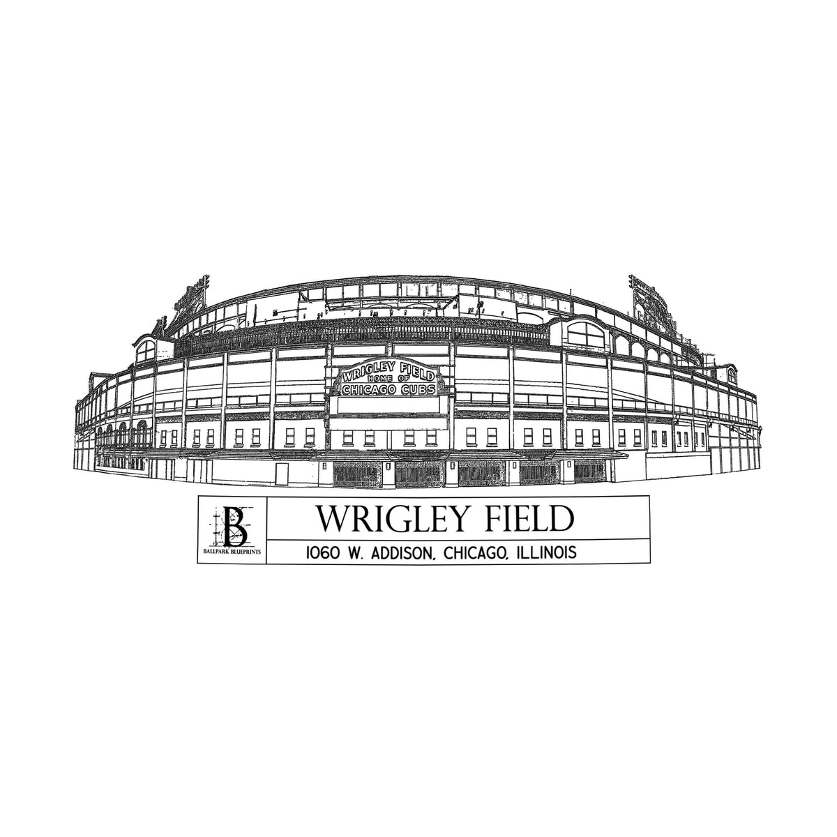 Wrigley Field - Ballpark Blueprints® – Leather Head Sports