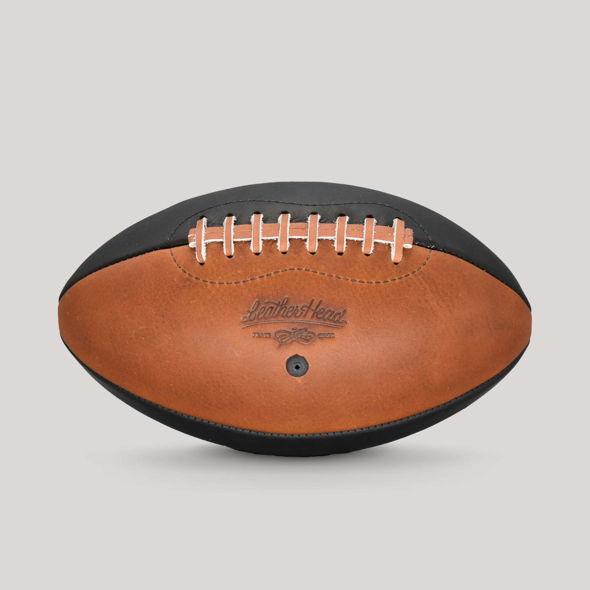 Pro Series Black and Tan Football Leather Head Sports