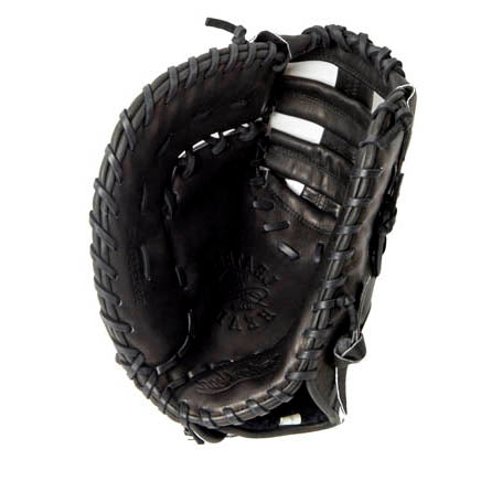 LEFT HAND THROW First Base Leather Baseball Glove Black