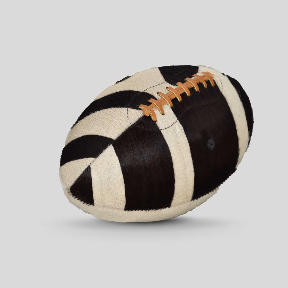 
                  
                    Zebra Hair on Cow Hide Leather Football
                  
                