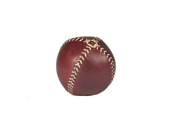 Lemon Ball Leather Baseball - Burgundy & White