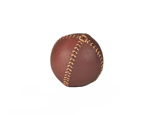 Lemon Ball Leather Baseball - Merlot & Butterscotch