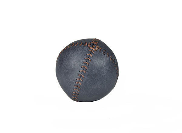 Lemon Ball Leather Baseball - Navy Blue & Dark Brown