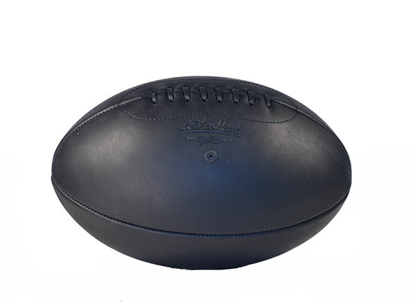 Onyx Leather Rugby Ball - Black