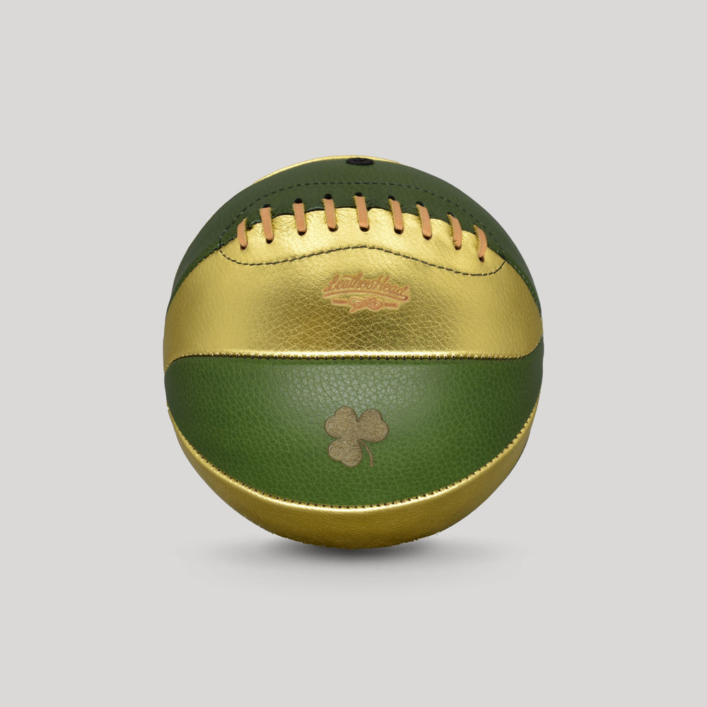 Luck O' the Irish Green and Gold Mini Basketball