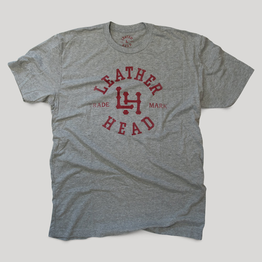 Leather Head Logo Tee Shirt - Light Grey