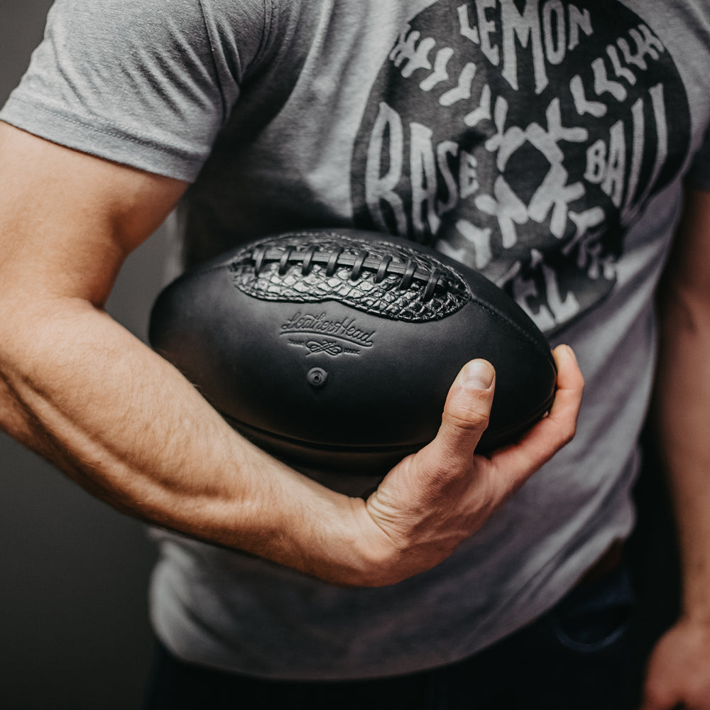 
                  
                    Black Onyx Football with Alligator Accent
                  
                