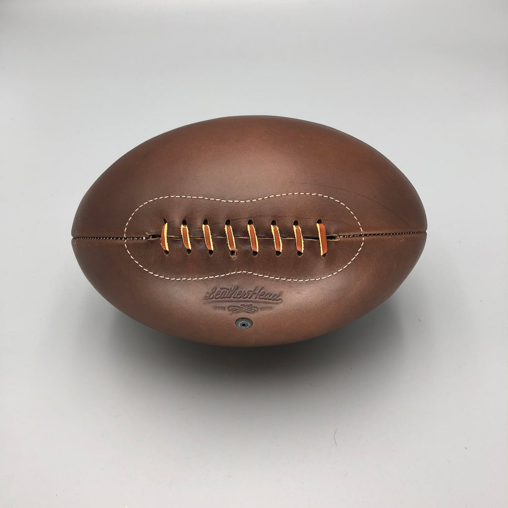 Rugby Ball No. 5 Brown Chromexcel with White stitch