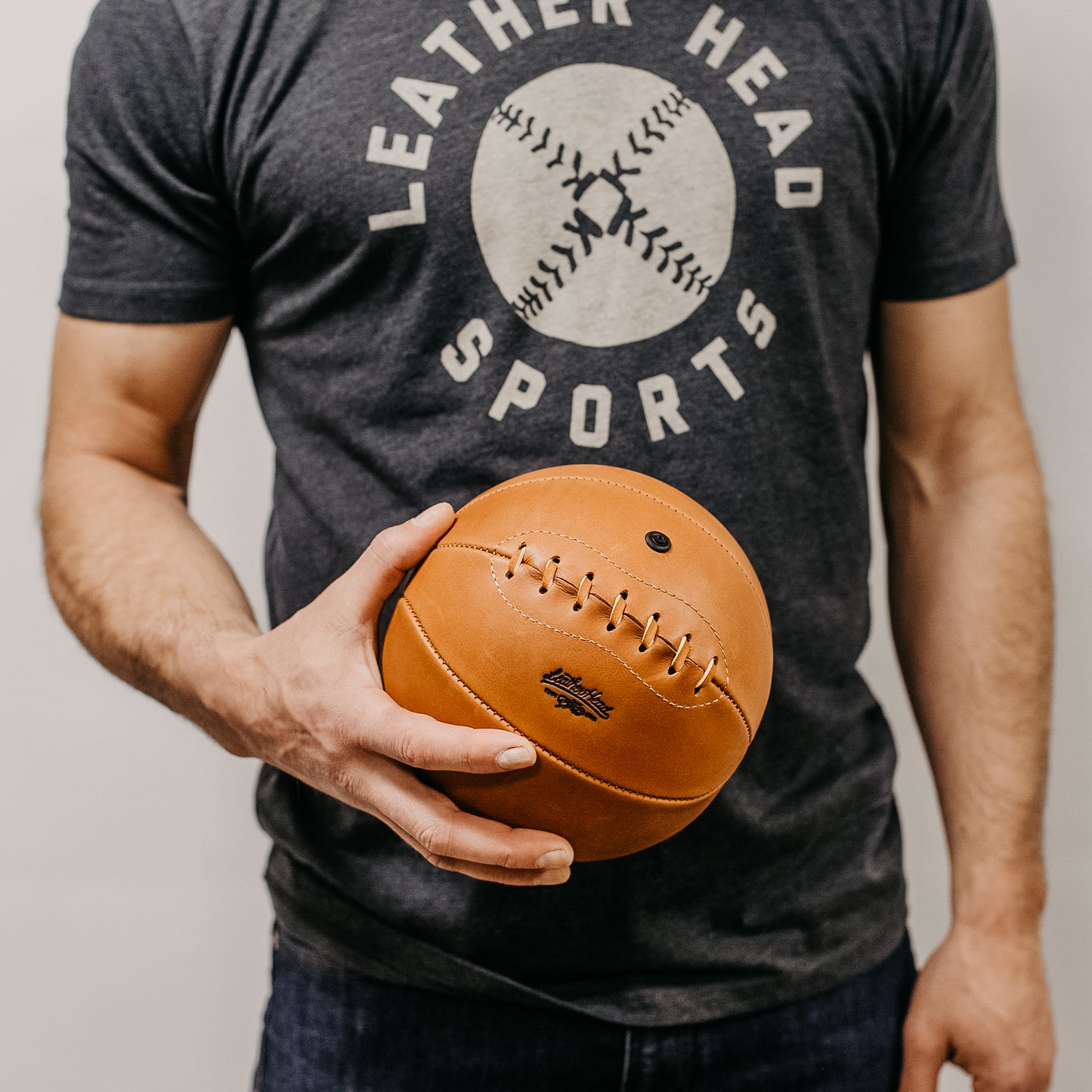 Brown Suede Mini Basketball – Leather Head Sports