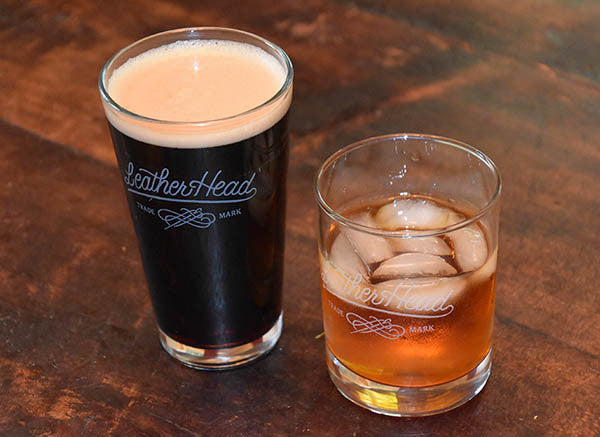 
                  
                    Leather Head 16 oz Pint Glasses (Set of 4)
                  
                