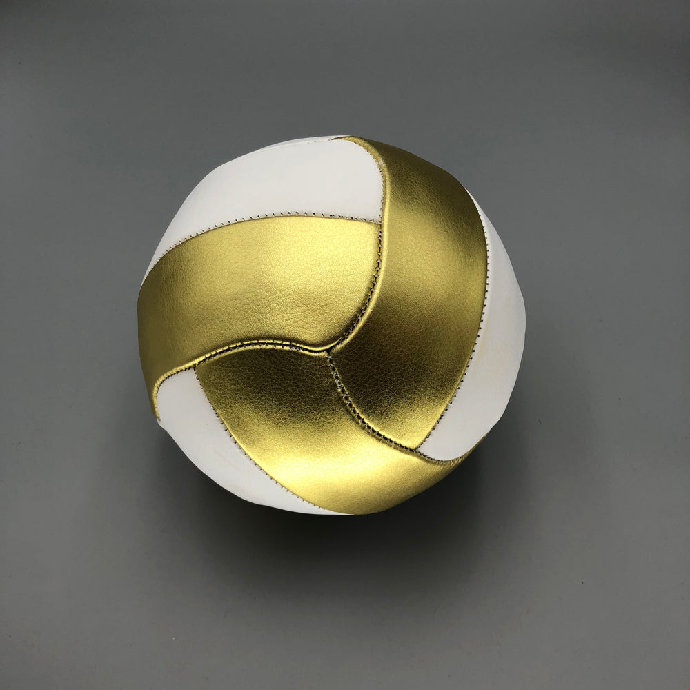 Soccer Ball, 12 White and Gold